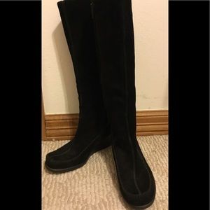 Aerosoles High knees suede black 👢boots size 7